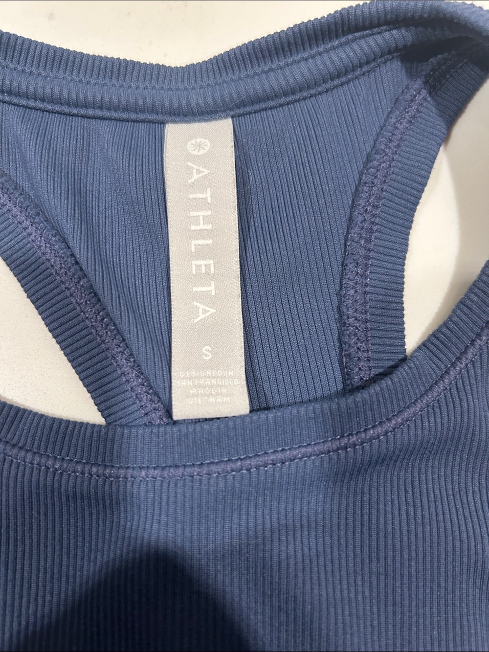 Athleta Indigo Ribbed Racerback Tank - Picture 2 of 4